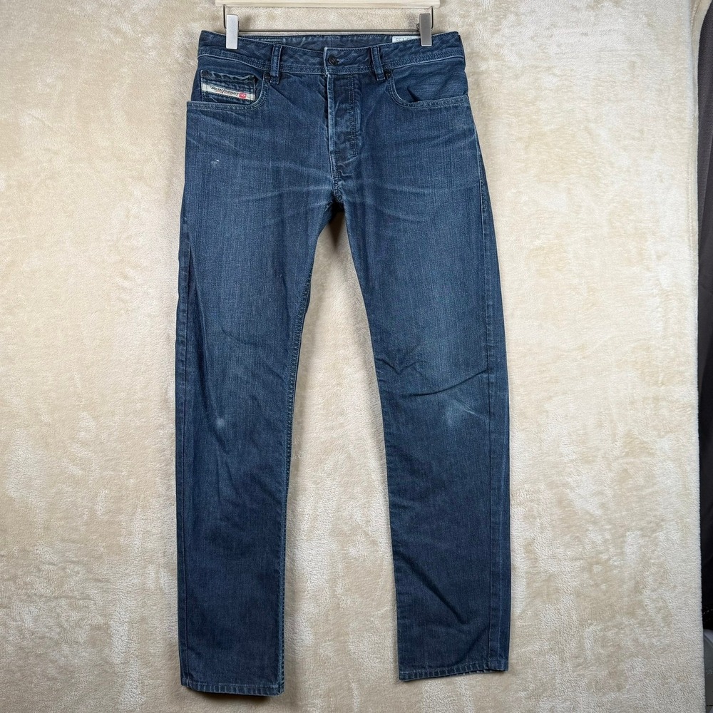 Diesel Zatiny Jeans '09‎ Men 32x32 Straight Dark Wash Y2K Low Rise Made in Italy